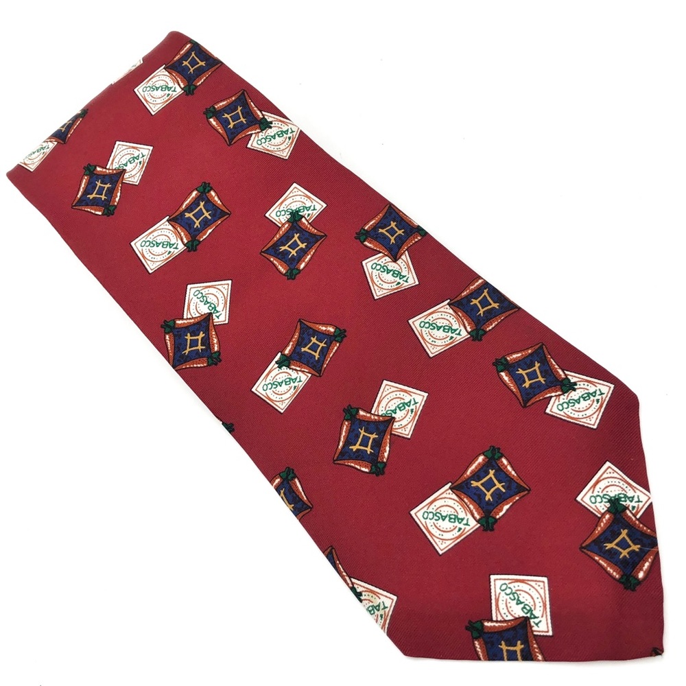 Vintage Tabasco Hot Sauce Mens Necktie Tie